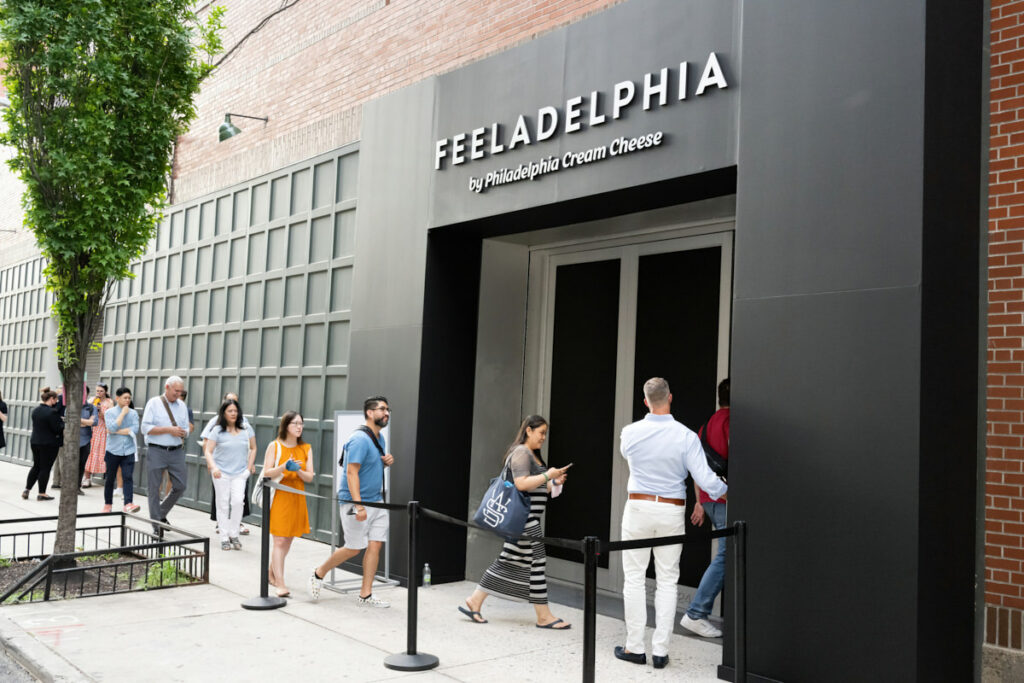 Experiential event photography of Kraft's Feeladelphia by NYC photographer Loren Matthew.